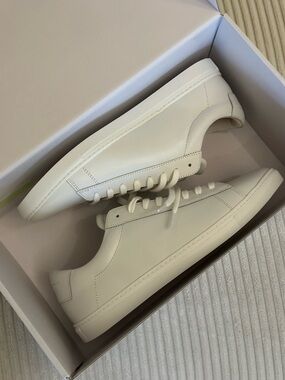 Oliver Cabell White Leather Low-Top Sneakers